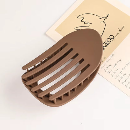 1Pcs Vintage Flat Circular Hair Clip with Duckbill Grip Leopard Matte Curved Flat Styling Barrettes Acrylic Hair Accessories